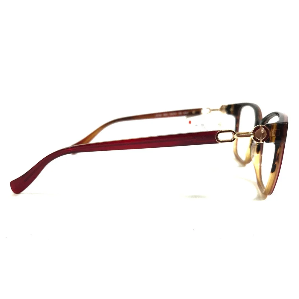 Tura by Lara Spencer Eyeglasses Frame LS128 RED Brown Gold Cat Eye 53-15-135